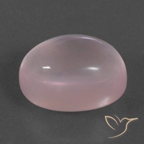 Quartz rose Rose clair naturelle ovale, 19.49 ct, Transparent