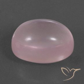 Quartz rose Rose corail naturelle ovale, 19.98 ct, Transparent