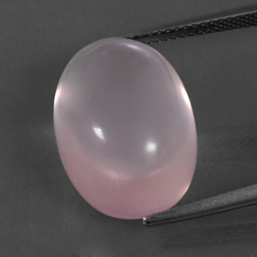 Quartz Rose Rose naturelle Coupe ovale, 18.12 ct, Transparent