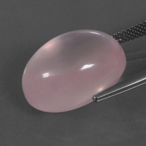 Quartz Rose Rose naturelle Coupe ovale, 18.12 ct, Transparent