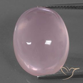 21.08ct Naturel Rose rosé moyen Quartz Rose, ovale, Transparent