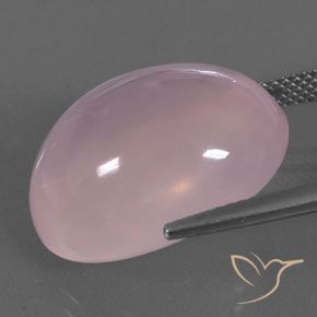 Quartz rose Rose rosé moyen naturelle ovale, 21.08 ct, Transparent