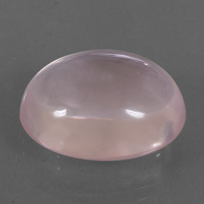 Quartz rose rose naturelle coupe ovale, 21,12 ct, transparent