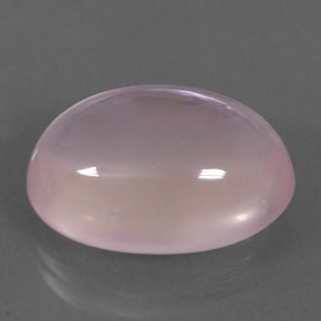 Quartz rose rose naturelle coupe ovale, 19,05 ct, transparent