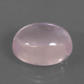 Quartz rose rose naturelle coupe ovale, 16,43 ct, transparent