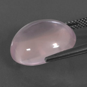 Quartz Rose Rose léger naturelle Coupe ovale, 13.73 ct, Transparent