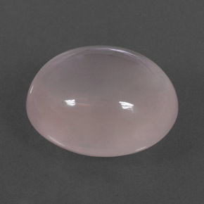 Quartz rose rose naturelle coupe ovale, 12,82 ct, transparent