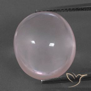 14.50ct Naturel Rose léger Quartz Rose, ovale, Transparent