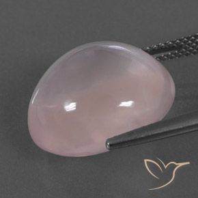 Quartz Rose Rose léger naturelle Coupe ovale, 14.50 ct, Transparent