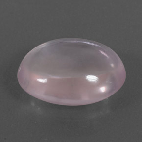Quartz rose rose naturelle coupe ovale, 9,87 ct, transparent