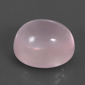 Quartz rose rose naturelle coupe ovale, 11,03 ct, transparent