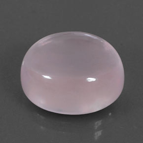 Quartz rose rose naturelle coupe ovale, 10,27 ct, transparent