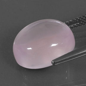 Quartz rose rose naturelle coupe ovale, 10,27 ct, transparent