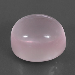 Quartz rose rose naturelle coupe ovale, 13,17 ct, transparent