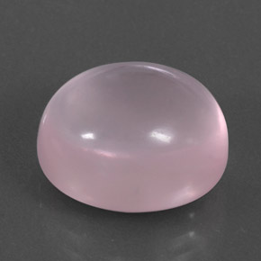 Quartz rose rose naturelle coupe ovale, 11,30 ct, transparent