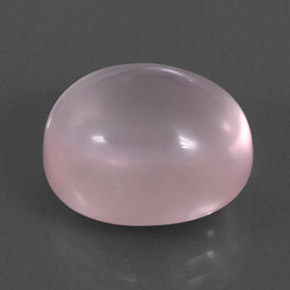 Quartz rose rose naturelle coupe ovale, 11,24 ct, transparent
