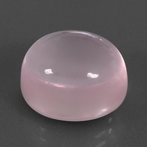 Quartz rose rose naturelle coupe ovale, 12,24 ct, transparent