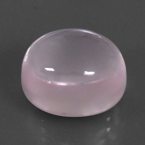 Quartz rose rose naturelle coupe ovale, 12,62 ct, transparent