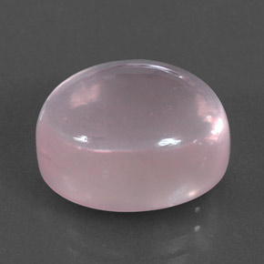 Quartz rose rose naturelle coupe ovale, 11,24 ct, transparent