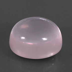 Quartz rose rose naturelle coupe ovale, 11,59 ct, transparent