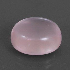 Quartz rose rose naturelle coupe ovale, 9,67 ct, transparent