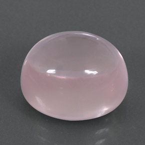 Quartz rose rose naturelle coupe ovale, 12,25 ct, transparent
