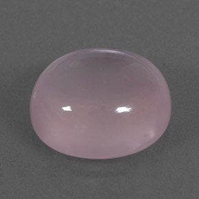 Quartz rose rose naturelle coupe ovale, 9,83 ct, transparent