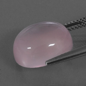 Quartz rose rose naturelle coupe ovale, 9,83 ct, transparent