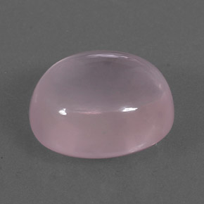 Quartz rose rose naturelle coupe ovale, 9,54 ct, transparent