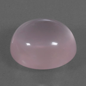 Quartz rose rose naturelle coupe ovale, 10,24 ct, transparent