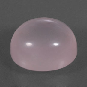 Quartz rose rose naturelle coupe ovale, 11,30 ct, transparent