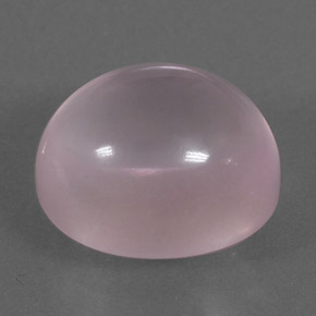 Quartz rose rose naturelle coupe ovale, 11,20 ct, transparent