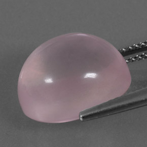 Quartz rose rose naturelle coupe ovale, 11,20 ct, transparent