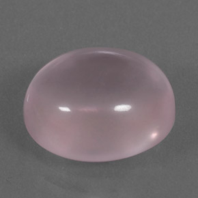Quartz rose rose naturelle coupe ovale, 9,42 ct, transparent