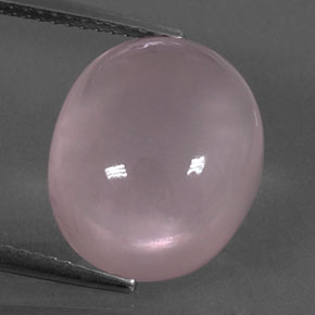 Quartz rose rose naturelle coupe ovale, 10,33 ct, transparent