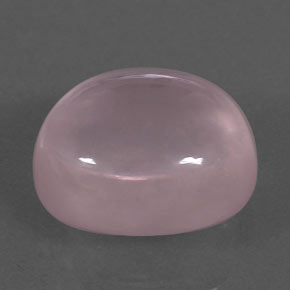 Quartz rose rose naturelle coupe ovale, 10,33 ct, transparent