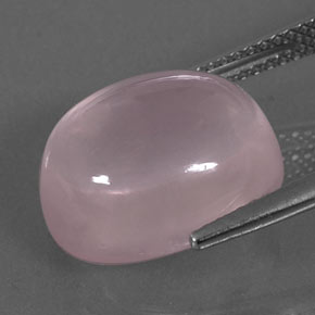 Quartz rose rose naturelle coupe ovale, 10,33 ct, transparent