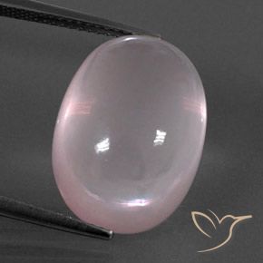 17.04ct Naturel Rose clair Quartz Rose, ovale, Transparent