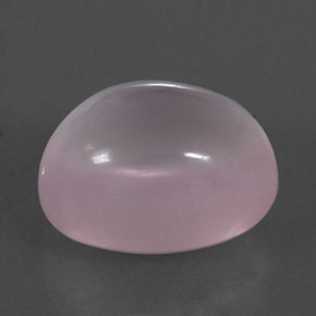 Quartz rose rose naturelle coupe ovale, 18,62 ct, transparent