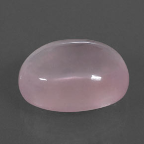 Quartz rose rose naturelle coupe ovale, 16,36 ct, transparent