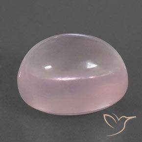 Quartz rose rose naturelle coupe ovale, 20,78 ct, transparent