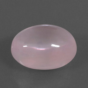 Quartz rose rose naturelle coupe ovale, 16,81 ct, transparent
