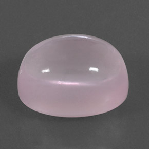 Quartz rose rose naturelle coupe ovale, 21,33 ct, transparent