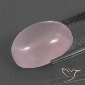 Quartz rose Rose moyen naturelle ovale, 15.59 ct, Transparent