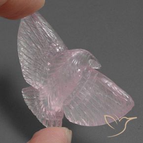 Quartz rose Rose clair naturelle Fantaisie, 37.25 ct, Transparent / Translucide