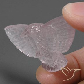 Quartz rose Rose clair naturelle Fantaisie, 37.25 ct, Transparent / Translucide