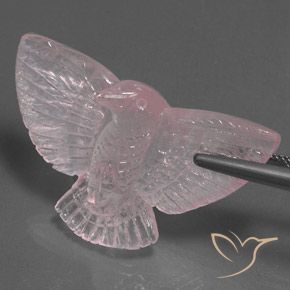 Quartz rose Rose clair naturelle Fantaisie, 37.25 ct, Transparent / Translucide