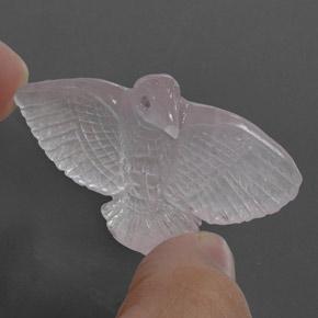 Quartz rose rose naturelle forme fantaisie, 47,48 ct, transparent