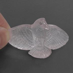 Quartz rose rose naturelle forme fantaisie, 47,48 ct, transparent
