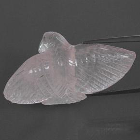Quartz rose rose naturelle forme fantaisie, 47,48 ct, transparent